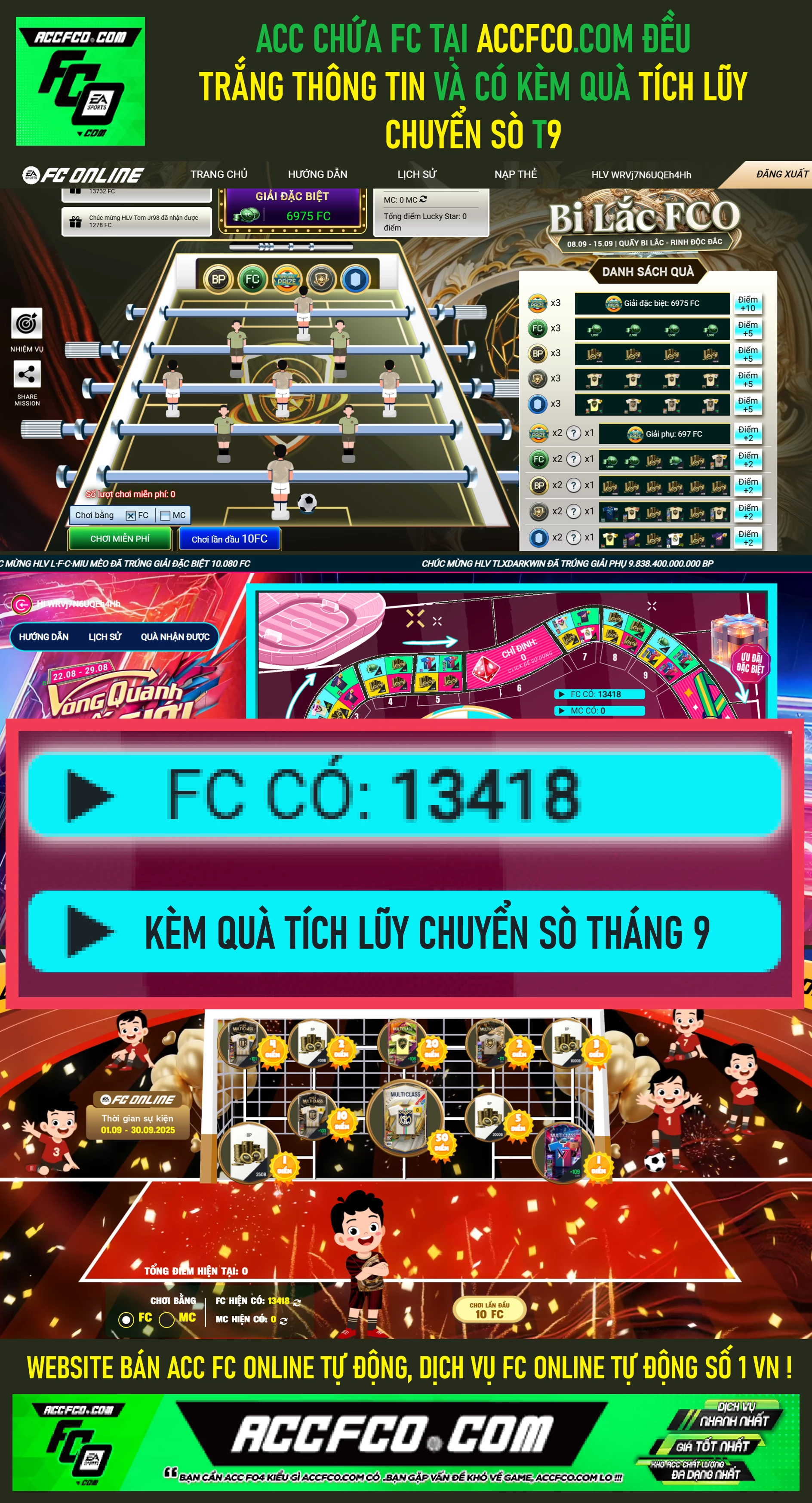 ACC chứa 13.418 FC trắng thông tin (kèm quà TL Chuyển Sò FC Tháng 9🎁)